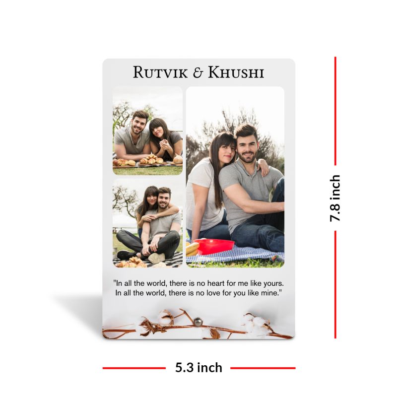 Personalized Couple Photo Frame Customized Anniversary Gift for Wife & Husband Birthday Gift For Girlfriend Tabletop Photo Frame Gift for Friend, Partner, Parents